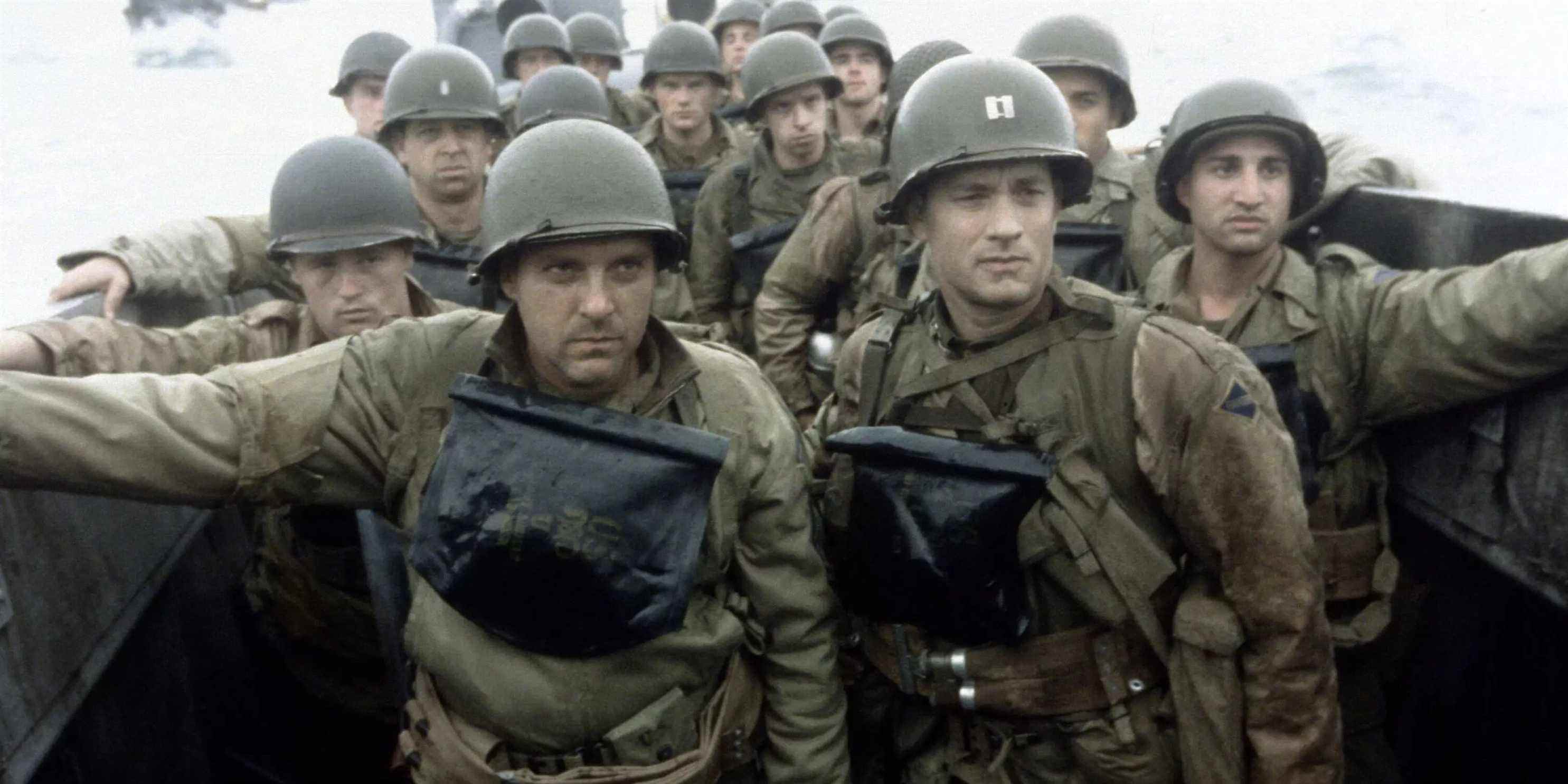 Les soldats débarquent sur les plages de Normandie dans Il faut sauver le soldat Ryan