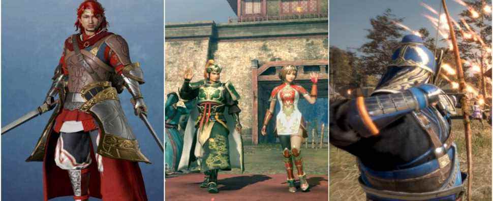 Dynasty Warriors 9 Empires - A joined image of three screenshots.