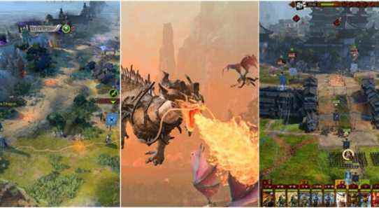 A joined image of Total War Warhammer 3 screenshots.