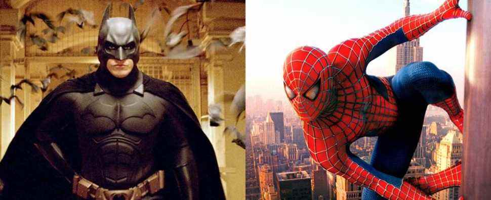 batman begins and spider-man 2002