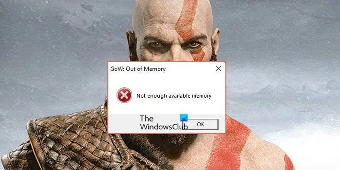 Pas assez de mémoire disponible dans God of War