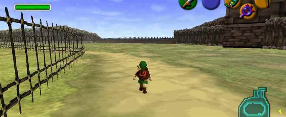 La première séquence de gameplay du port PC d'Ocarina of Time émerge