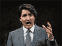 Le premier ministre Justin Trudeau pendant la période des questions au Parlement le mercredi 16 février 2022