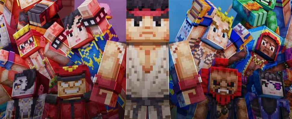 Le pack de skins Capcom Street Fighter ajouté à Minecraft en tant que contenu téléchargeable