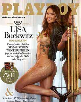 La star allemande Lisa Buckwitz a posé pour l'édition allemande de Playboy.  DOCUMENT/ PLAYBOY