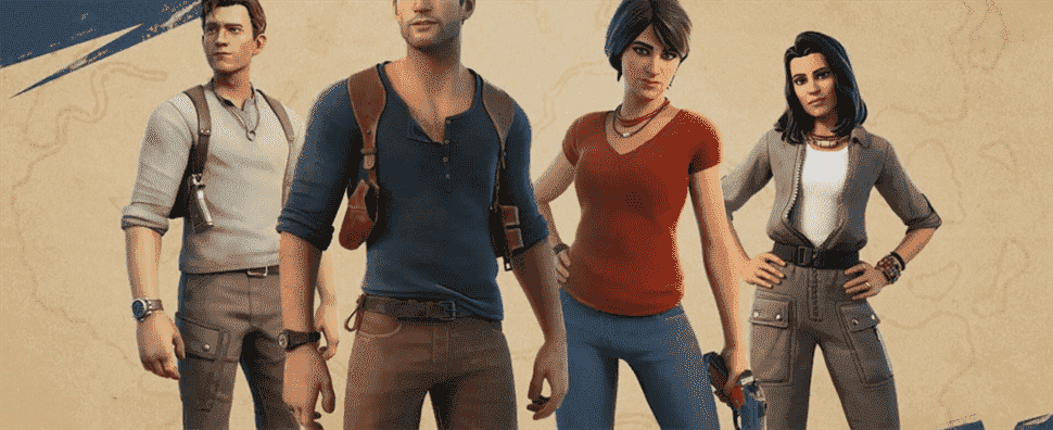 Les versions de films et de jeux vidéo Uncharted de Nathan Drake et Chloe Frazer se dirigent vers Fortnite