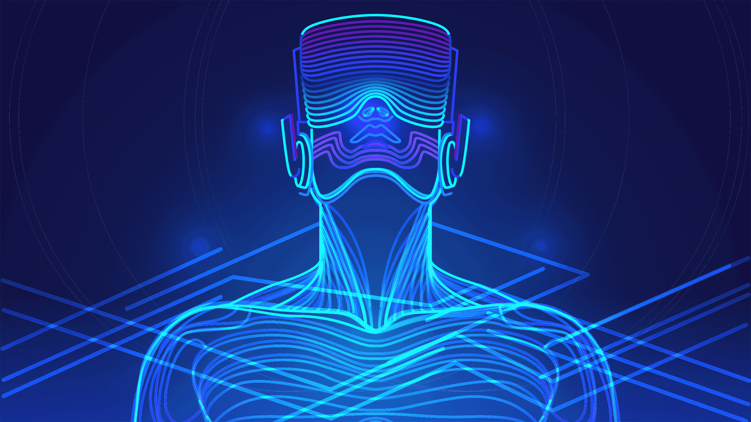 Image d'une personne portant un casque VR
