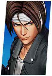 Portrait miniature du personnage de Kyo Kusanagi via le site Web officiel de SNK King Of Fighters 15.