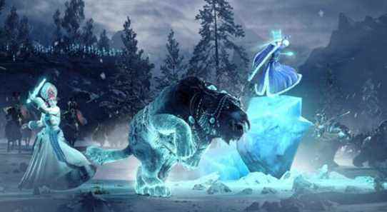 Tptal War Warhammer 3 Tzarina Katarin and Snow Leopard