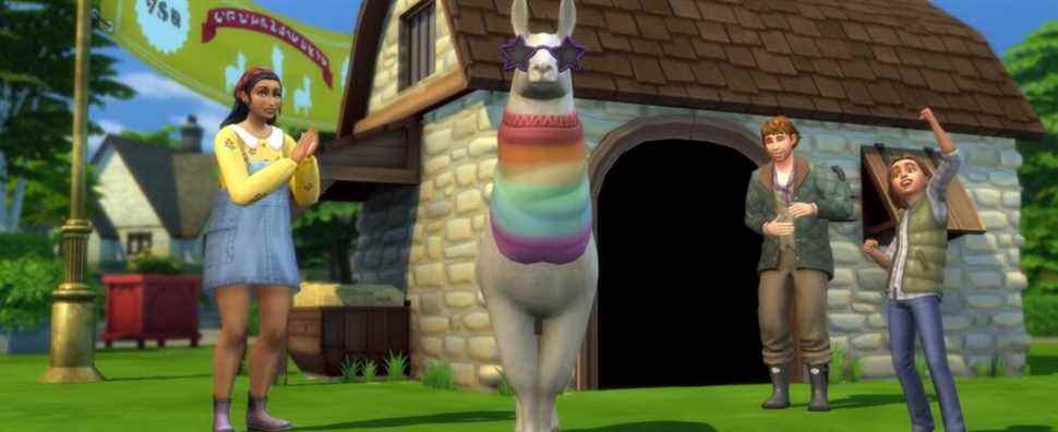 Voici l'extension Cottage Living des Sims 4 expliquée par un lama