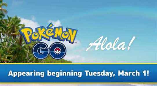 Pokemon GO ajoutera Alola Pokemon le 1er mars