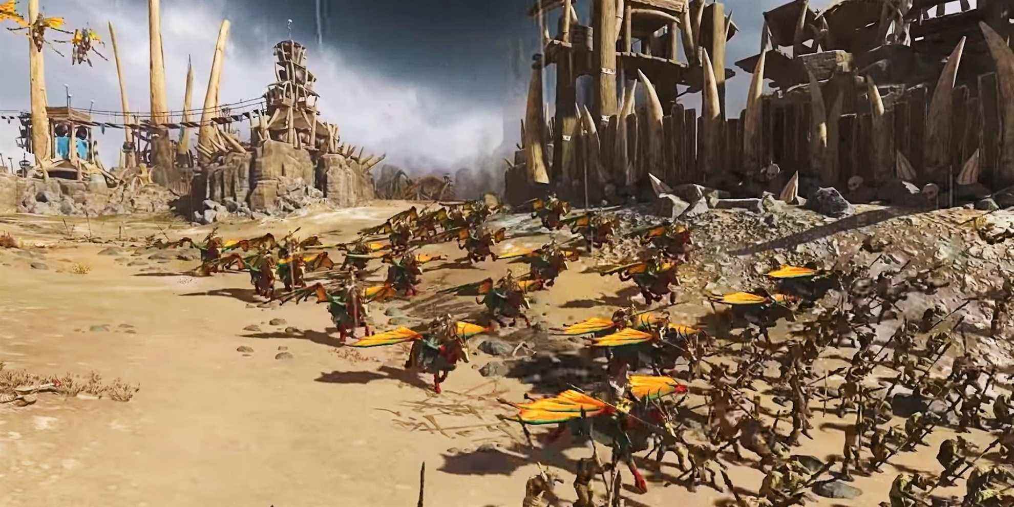Total War Warhammer 3 - Unités se précipitant vers l'avant.