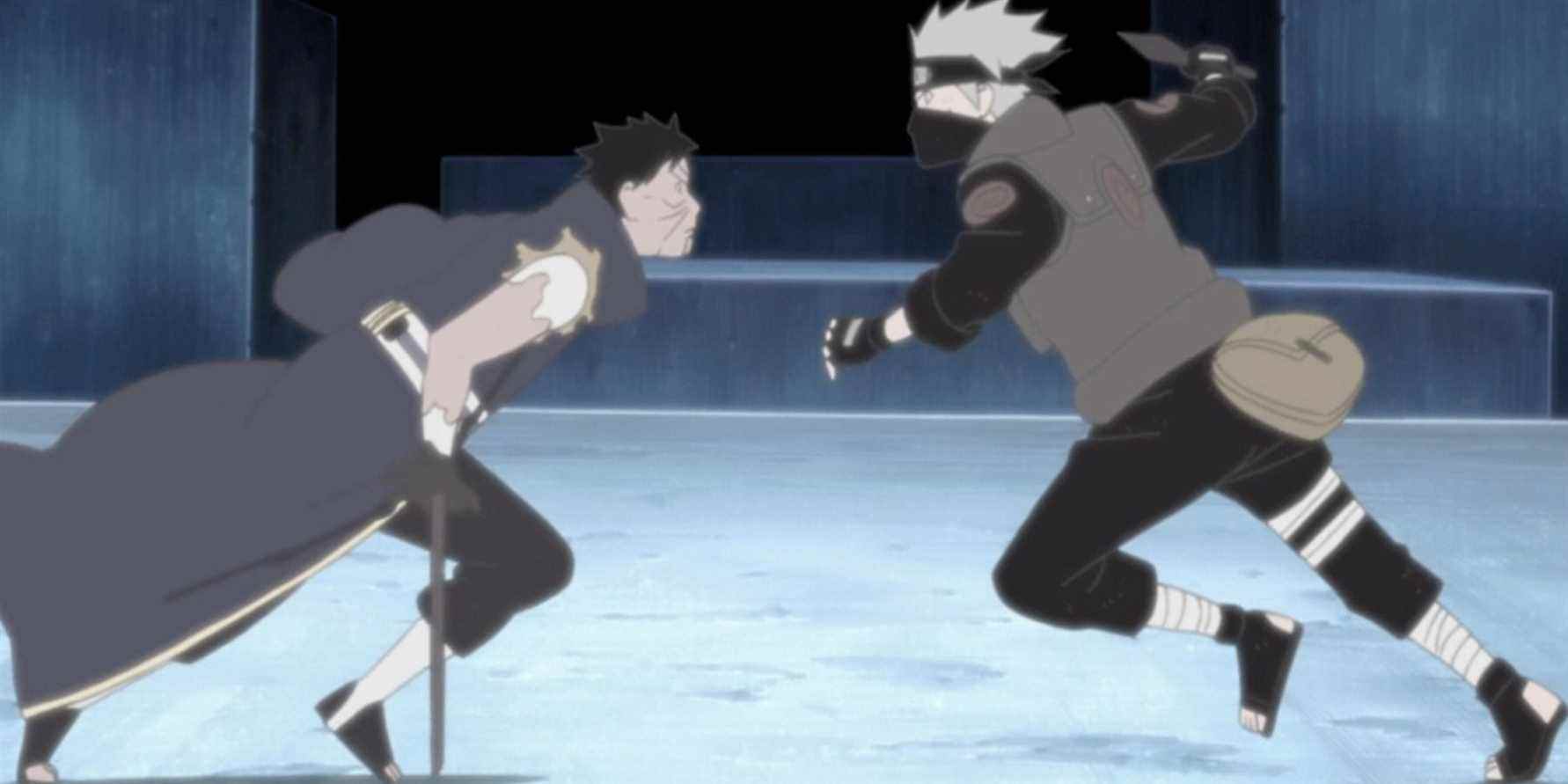Naruto Obito et Kakashi se battent dans la dimension Kamui