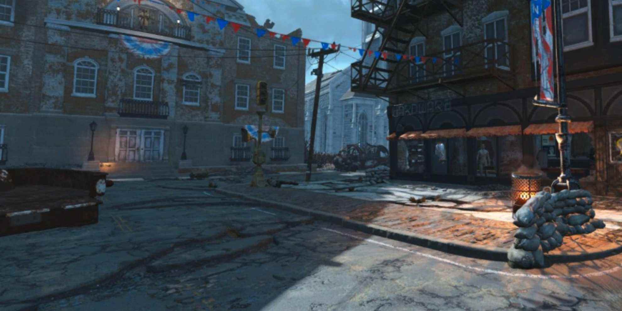 Fallout 4 Bâtiment ouvert à l'intérieur de Concord