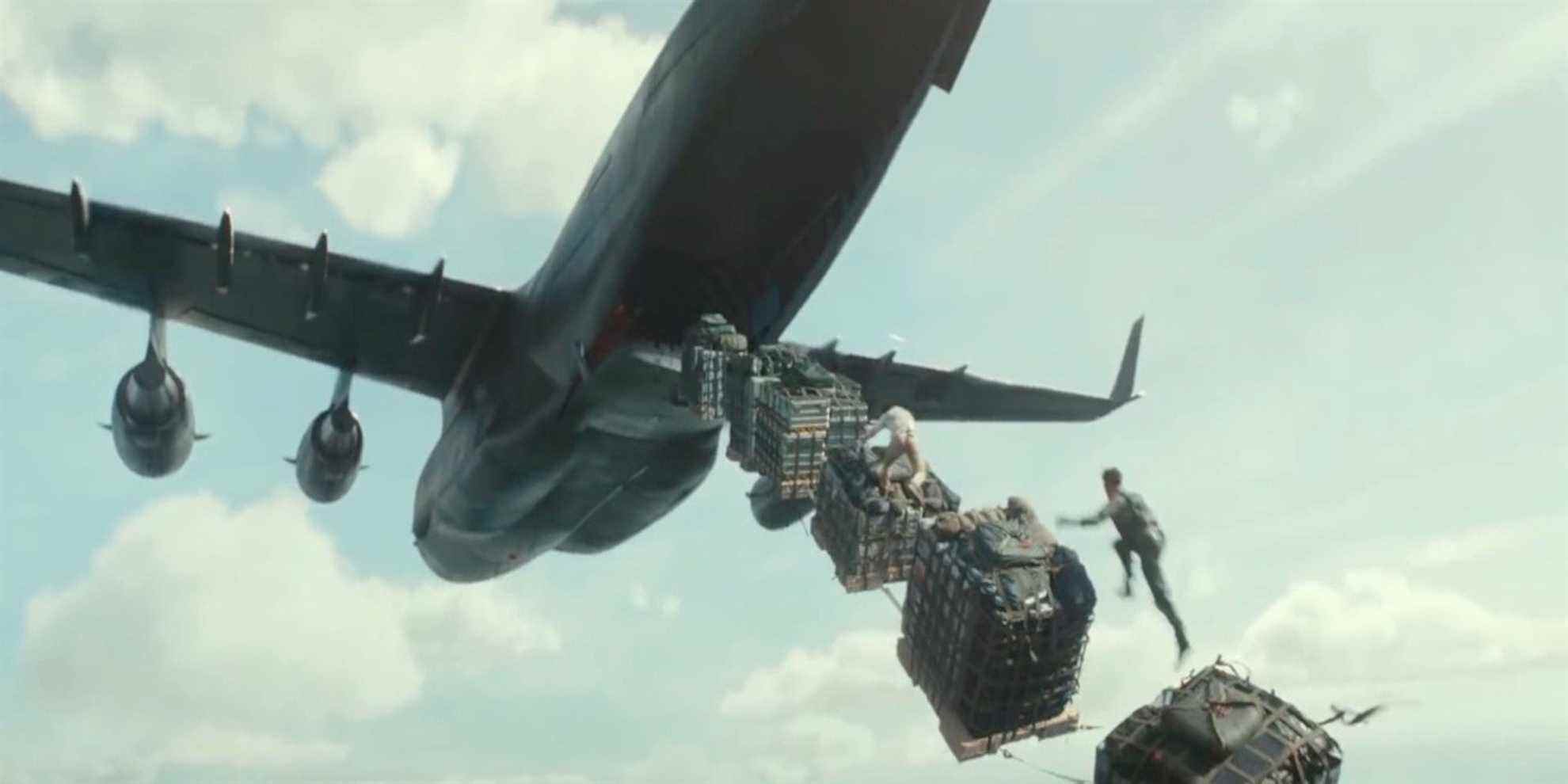 La scène de l'avion du film Uncharted
