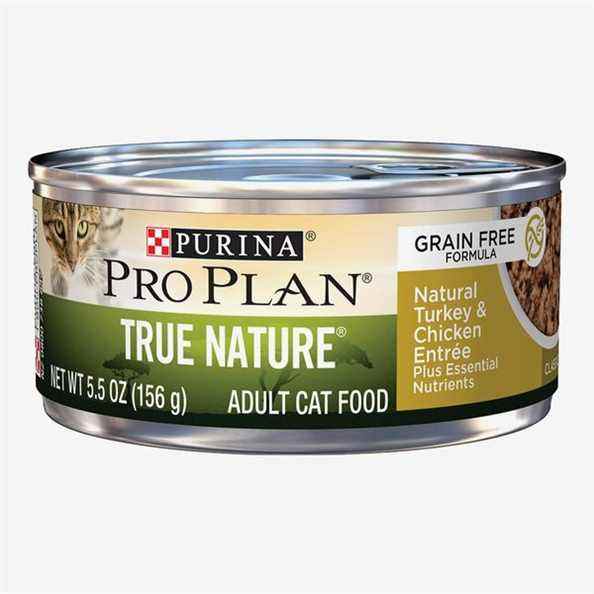 Purina Pro Plan Classic Adult True Nature Nourriture pour chats en conserve sans céréales avec entrée naturelle à la dinde et au poulet