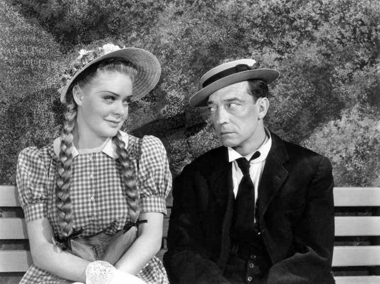 HOLLYWOOD CAVALCADE, de gauche à droite, Alice Faye, Buster Keaton, 1939, TM et copyright ©20th Century Fox Film Corp. Tous droits réservés/avec la permission de : Everett Collection.