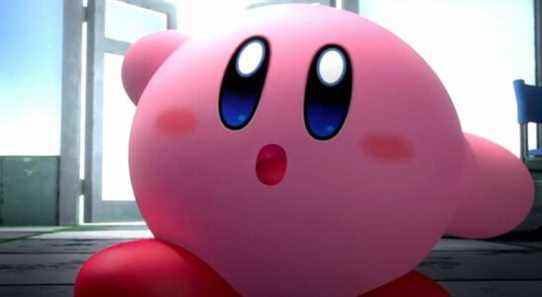 Kirby up close in a cinematic Kirby and the Forgotten Land trailer