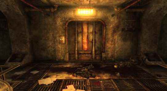 Fallout 3 Vault 108 door skeletons
