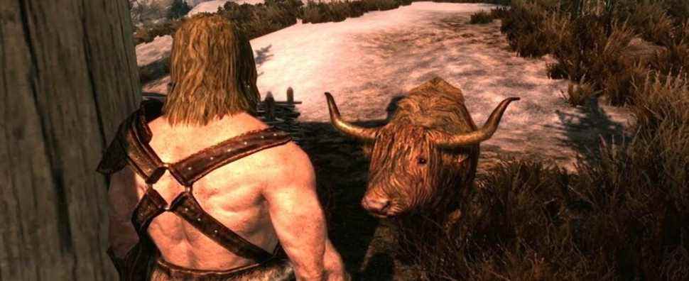Skyrim cow encounter in Hearthfire DLC