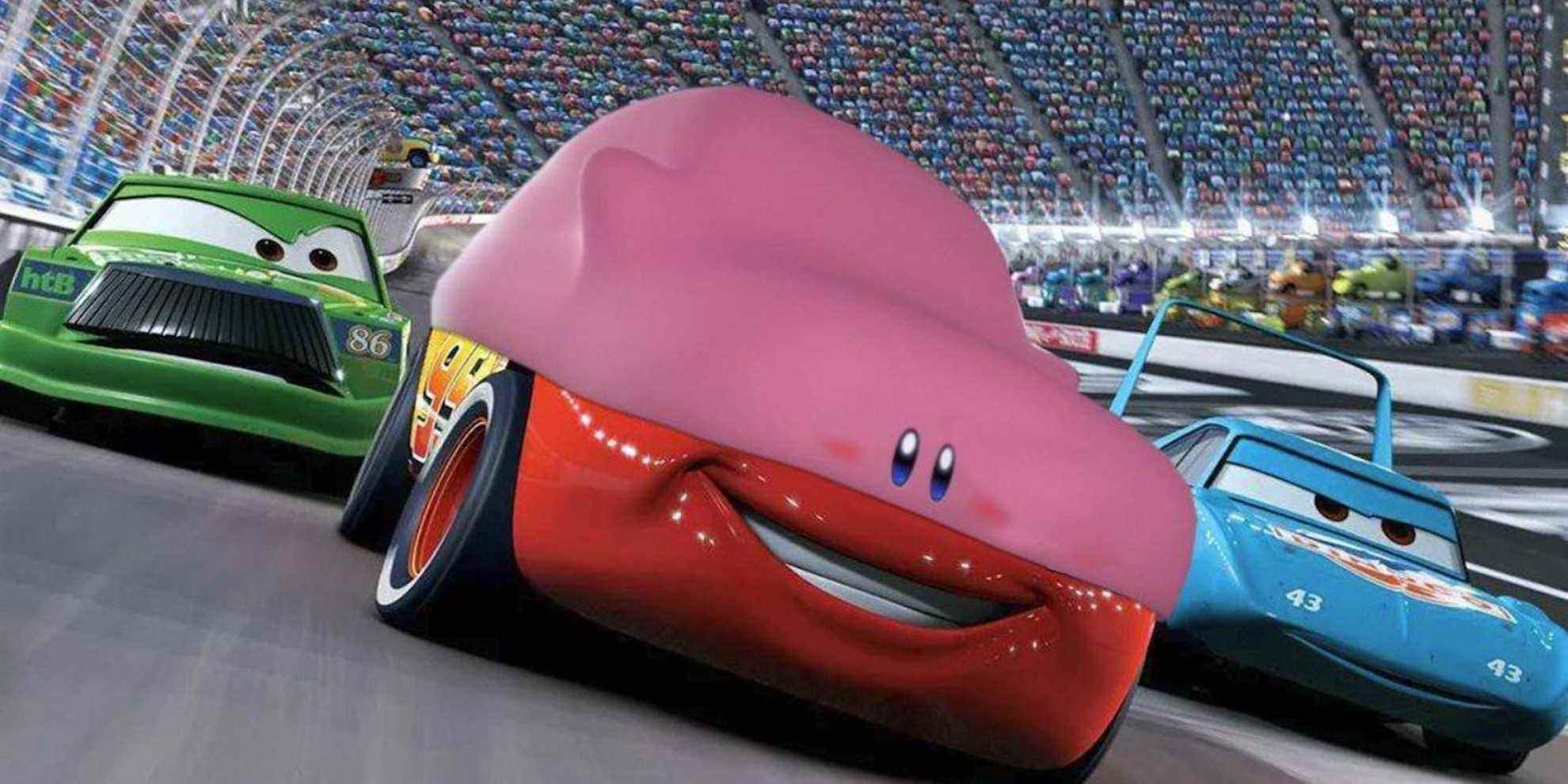 Un mème Kirby impliquant Cars