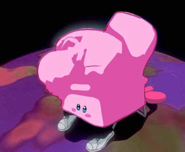 Un mème Kirby impliquant Evangelion