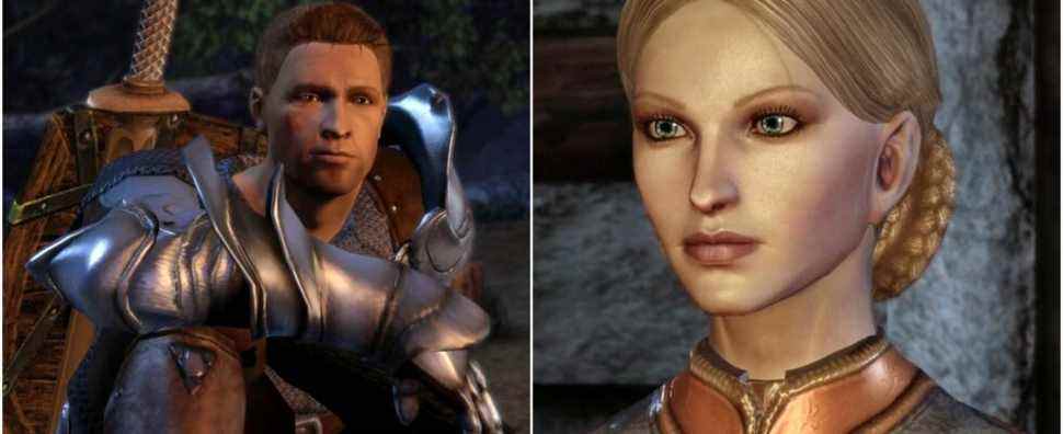 Split image of Alistair and Anora.