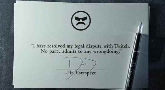 dr disrespect moving on legal suit