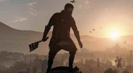 Dying Light 2 screenshot Aiden at sunset axe