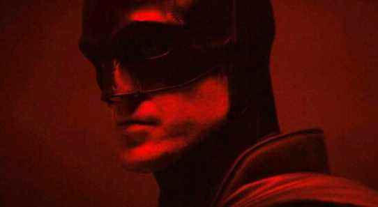 Robert Pattinson on the poster for The Batman