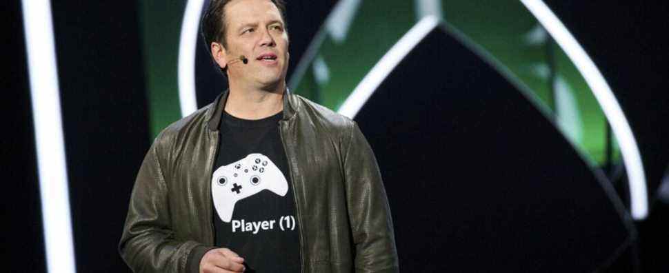 Phil Spencer talking on stage - via Xbox
