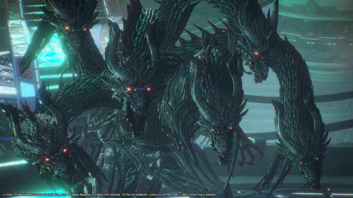 un dragon noir à six têtes dans Stranger of Paradise : Final Fantasy Origin