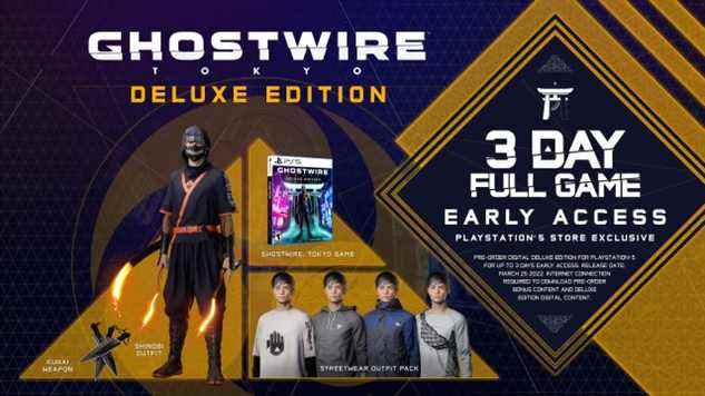 Ghostwire Tokyo Deluxe Edition Date et heure de sortie de l'accès anticipé