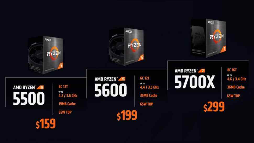 Les nouveaux processeurs basés sur Zen 3 remplissent enfin les places sous le Ryzen 5600X à 300 $ dans la gamme AMD.