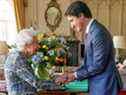 La Reine accueille le Premier ministre canadien Justin Trudeau au château de Windsor le lundi 7 mars 2022.