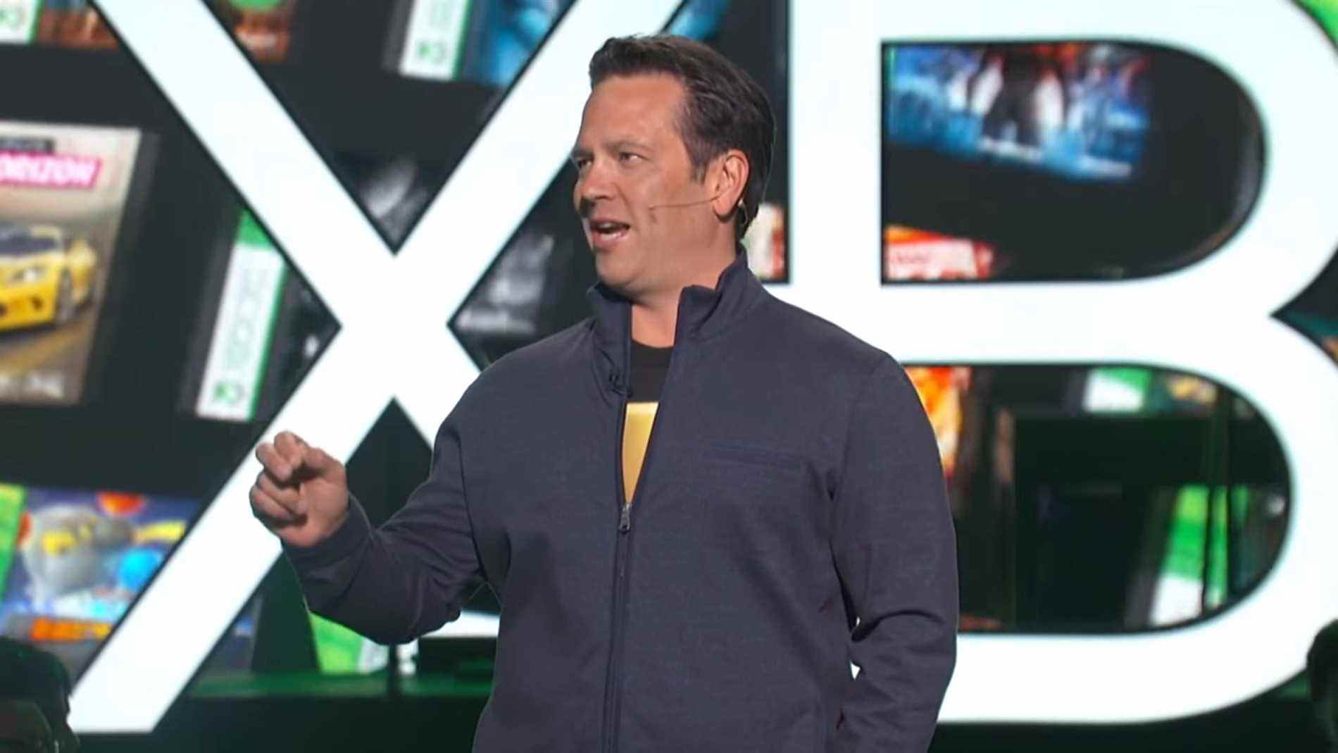 Phil Spencer présente lors d'un événement Xbox
