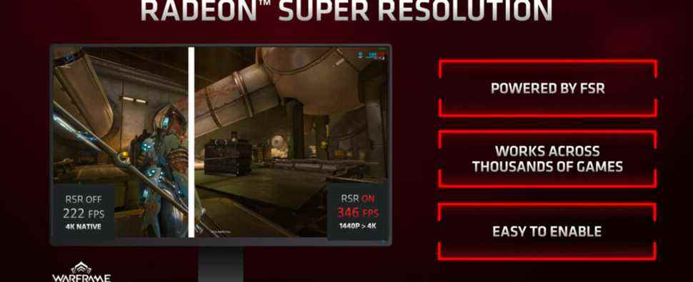 AMD Radeon Super Resolution disponible maintenant via la mise à jour du pilote