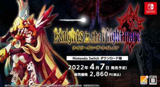Knights in the Nightmare Remaster obtient une nouvelle date de sortie le 7 avril au Japon