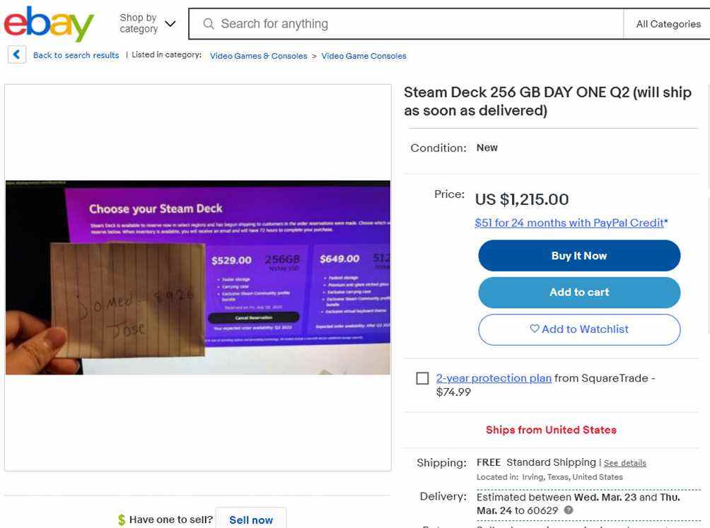 Steam Deck sur eBay
