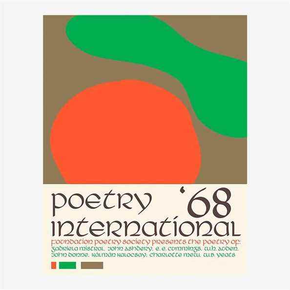 Affiche internationale de poésie 1968