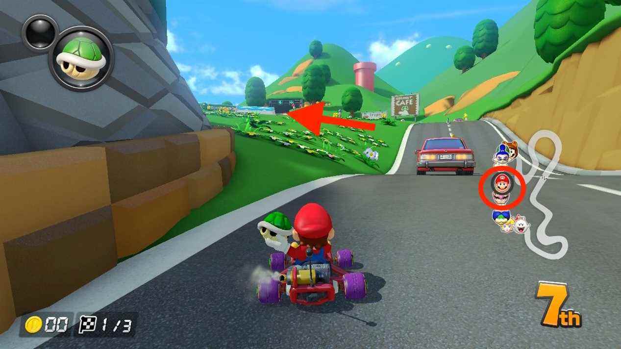 Mario Kart 8 Deluxe Shroom Ridge Raccourci 1