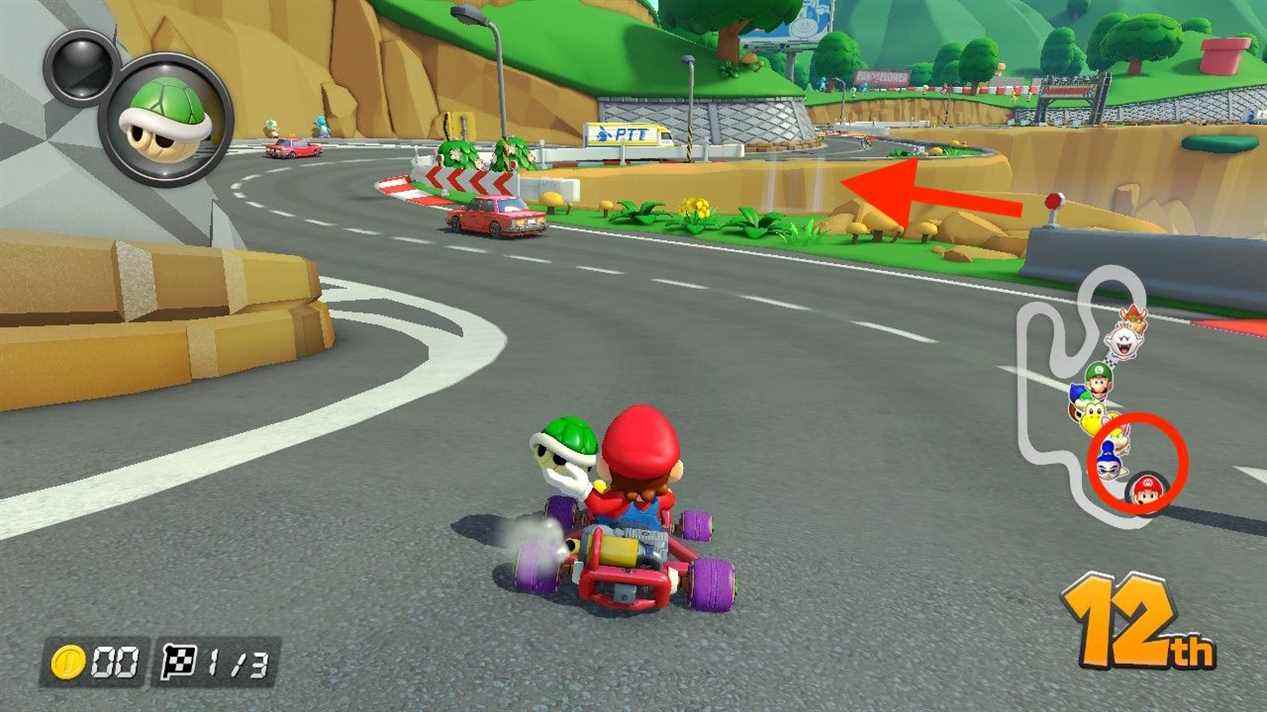 Mario Kart 8 Deluxe Shroom Ridge Raccourci 2