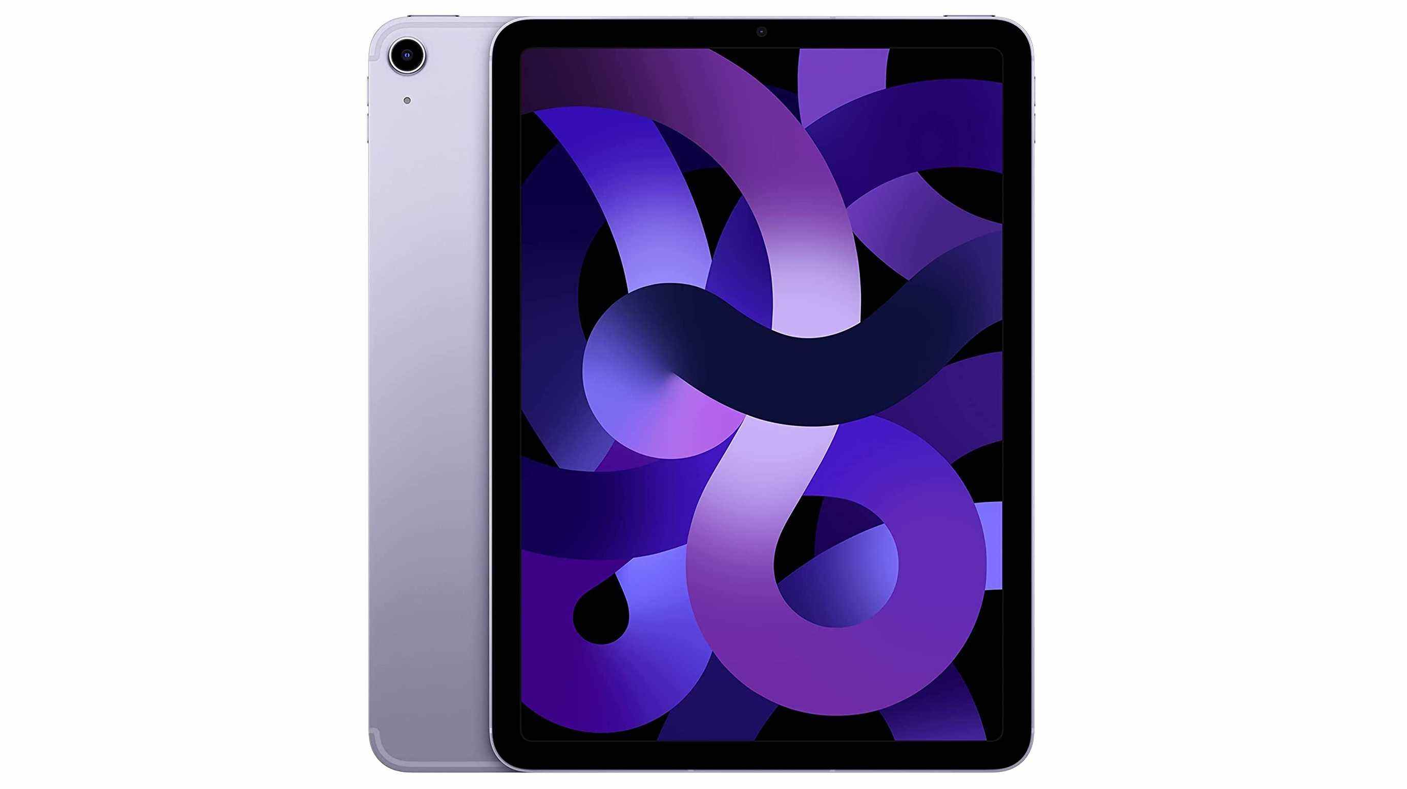 Un iPad Air 2022 en violet