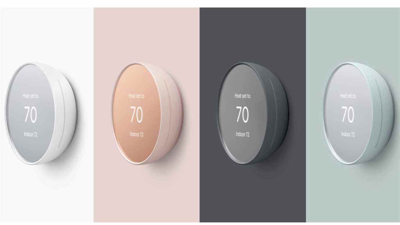 Le thermostat Google Nest est disponible dans une gamme de couleurshome
