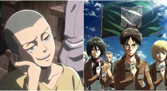 Left: Connie in Attack on Titan; right: the Survey Corps