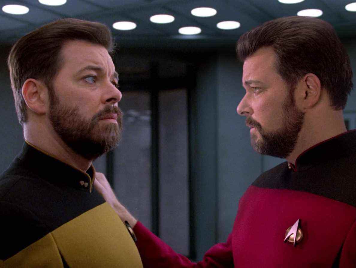 Thomas et Will Riker dans Star Trek The NExt Generation 