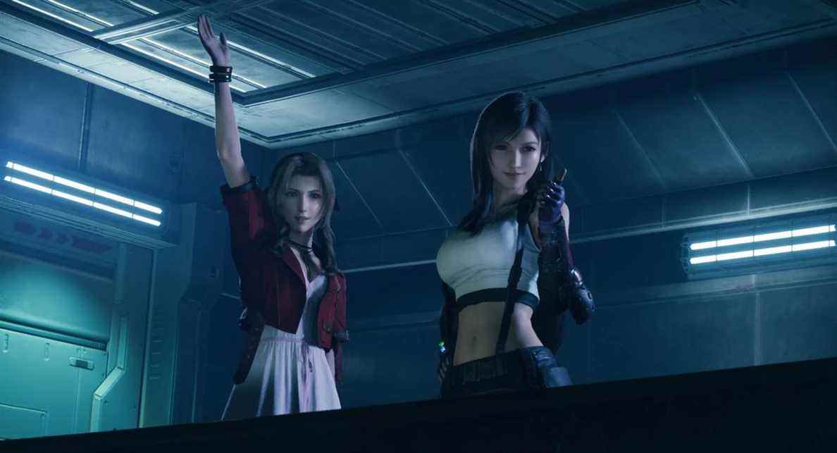 Aeris et Tifa dans Final Fantasy 7 Remake