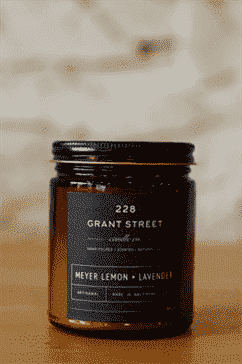 228 Grant Street Candle Co. Pot Meyer Citron + Lavande Ambre