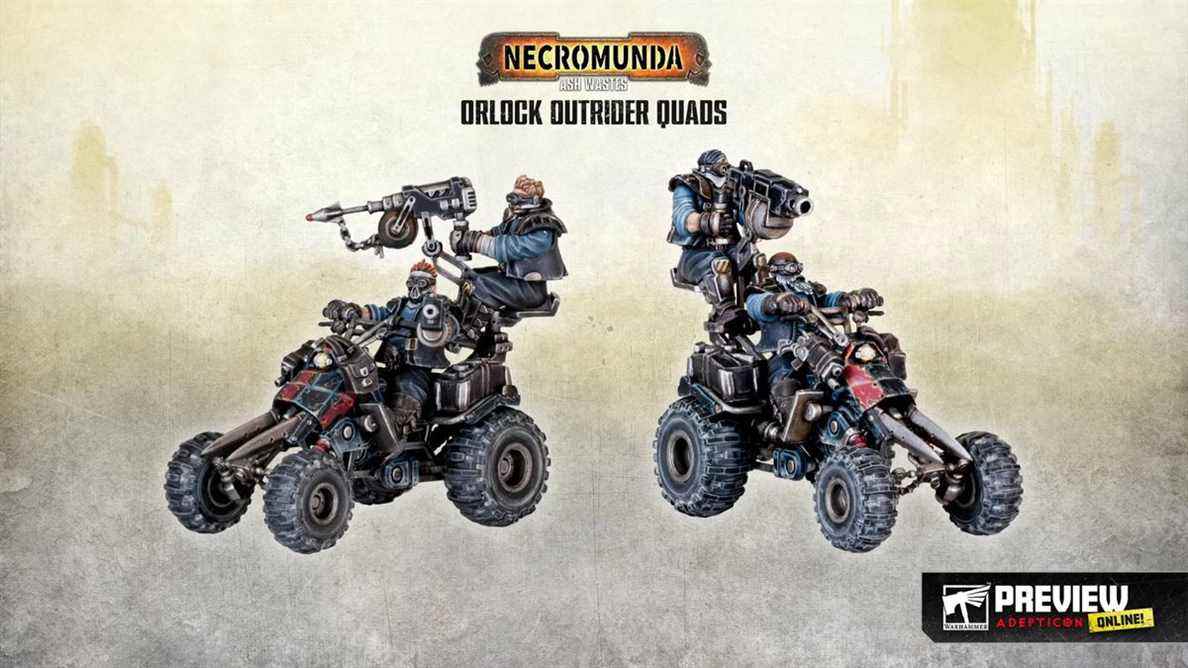 Des quads Orlock, armés d'armes lourdes.