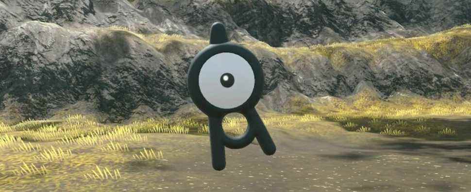 An A-shaped Unown in Pokemon Legends: Arceus